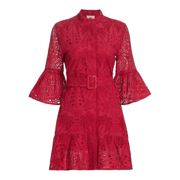 FARM Rio Red Lace Mini Dress - Picture 5 of 9